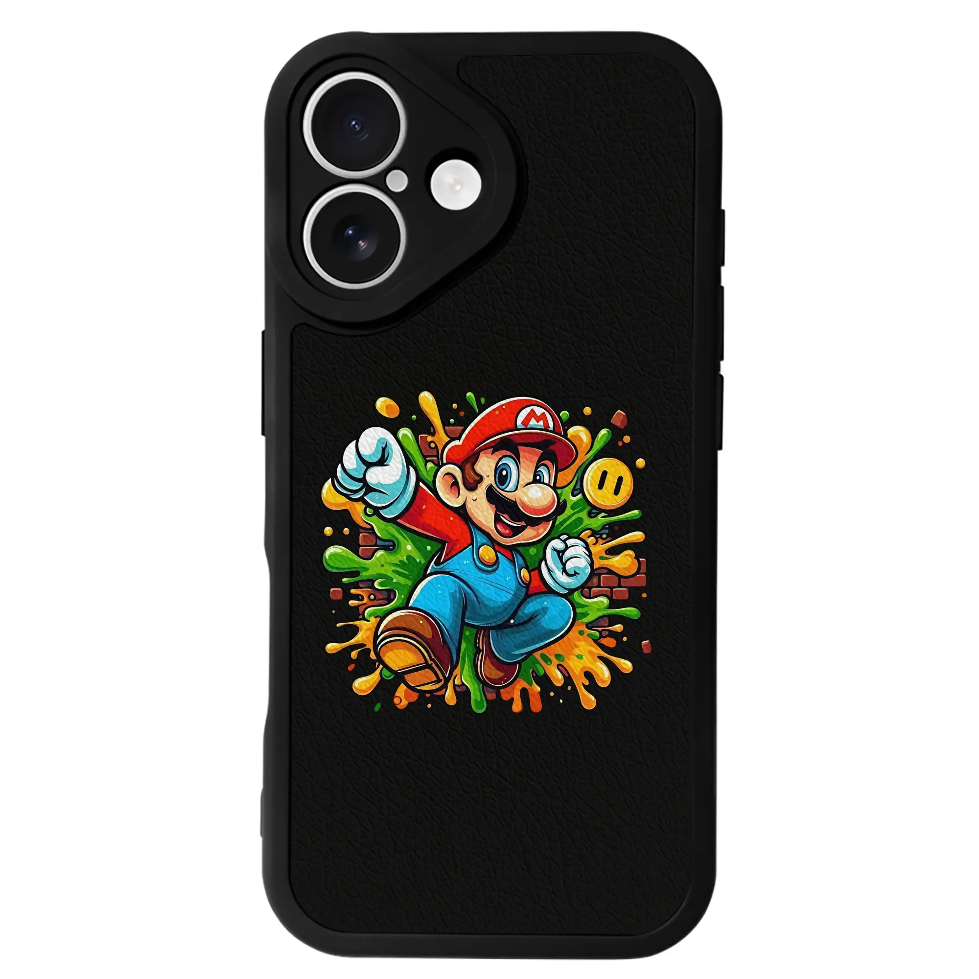 マリオ グッズ マリオ - IPhone 16シリーズ対応 ・ シリコンスマホケース ・ レザー調 ・ 高精度フィット ・ 耐衝撃 ・ ワイヤレス充電対応 ・ 精密カット